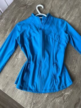 Women's Electric Blue Zip-Up Utility Jacket